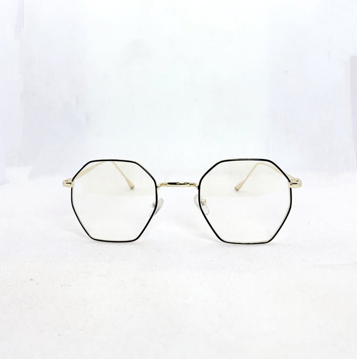 Gold hexagon cheap glasses